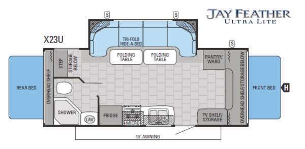 
								2015 Jayco Jay Feather Ultra Lite Series X-23 U full									